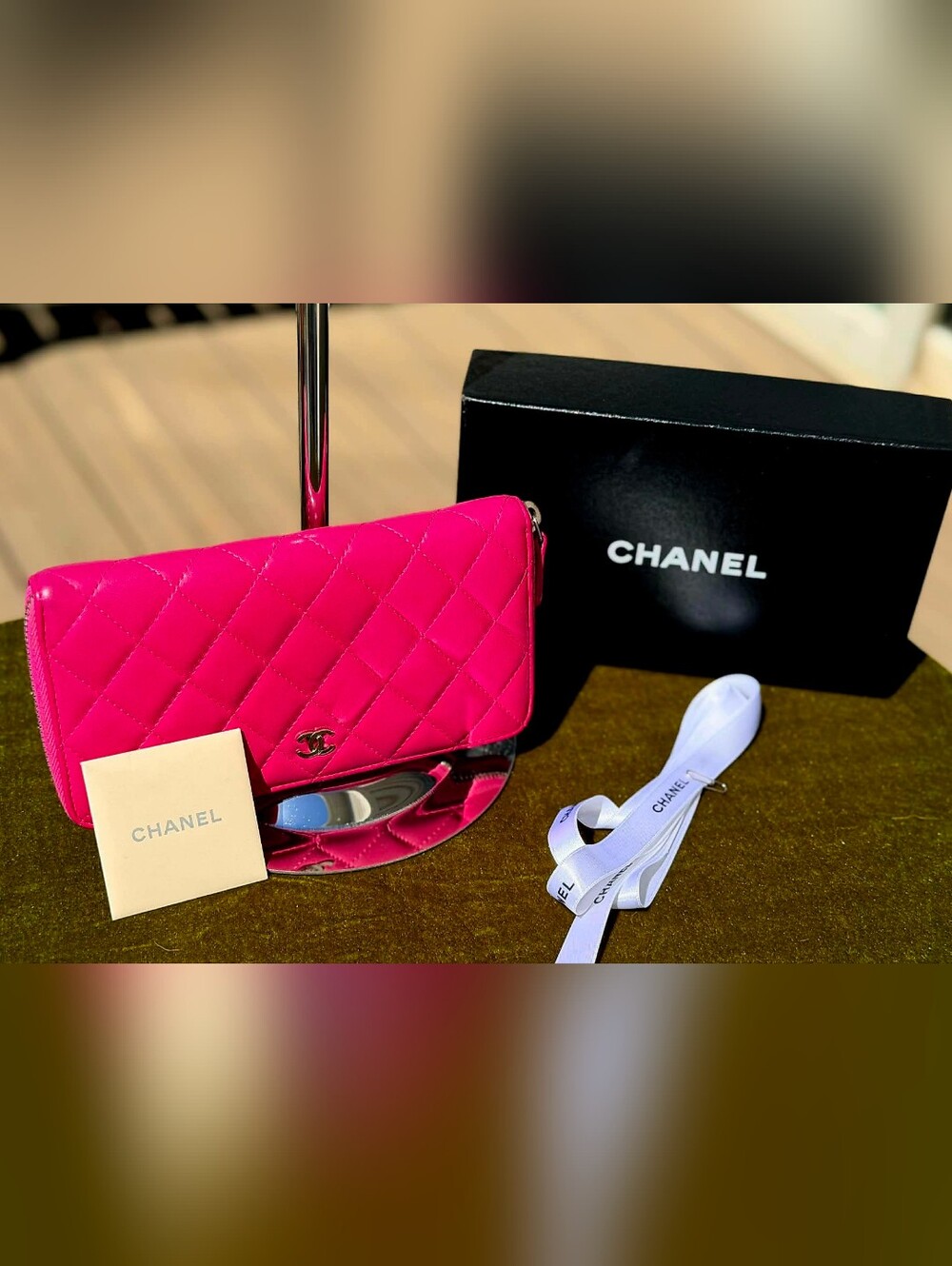 ✨ AUTHENTIC Chanel Classic Long Zipped Wallet | Quilted Pink Lambskin Silver HW - Picture 7 of 9